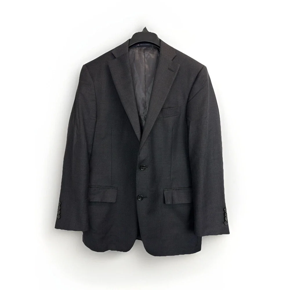 Hart Schaffner Marx‎ Mens Blazer Sport coat Jacket 40S Dark Gray Worsted Wool